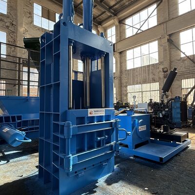 High-Density Vertical Cardboard Baler 350–500kg Bale Weight with100-Ton Pressing Force