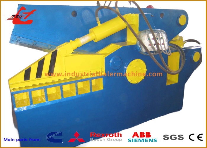 800KN Scrap Metal Alligator Shear With 800 Mm Blade For Steel Bar And Light Scrap Cutting